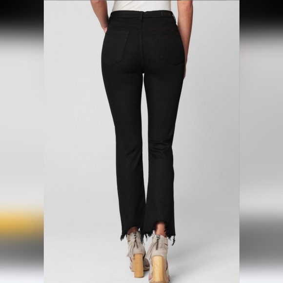 NWT 147$ Blank Nyc The Madison Crop In Don't Be Slick Black jeans Size 25 - Picture 3 of 4